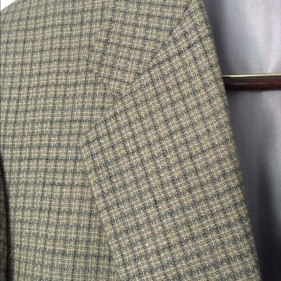 Tallis UOMO for Nordstrom Tweed plaid sport coat 37L - Picture 3 of 7